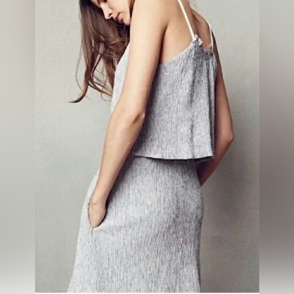 Madewell Dream Drift Overlay Linen & Cotton Dress Size 4 Short